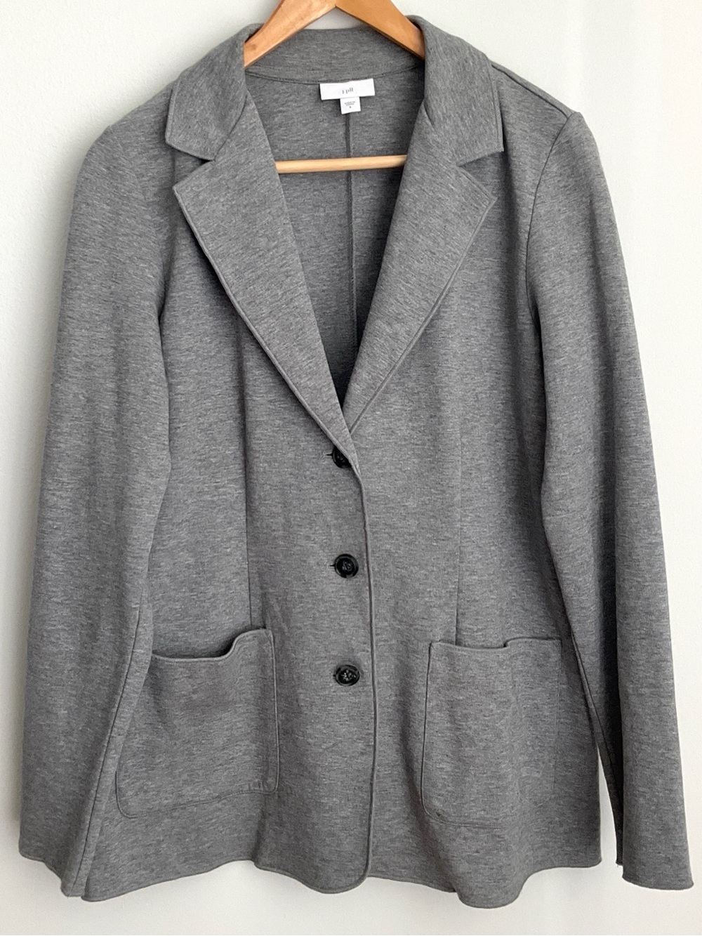 J. Jill Small Gray Knit Blazer Jacket